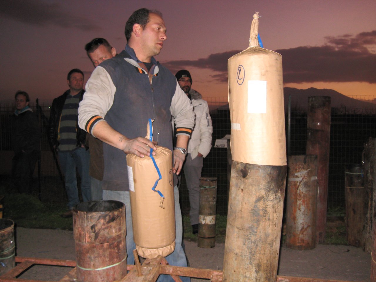 Opbouw avondshow van de broers Di Candia.