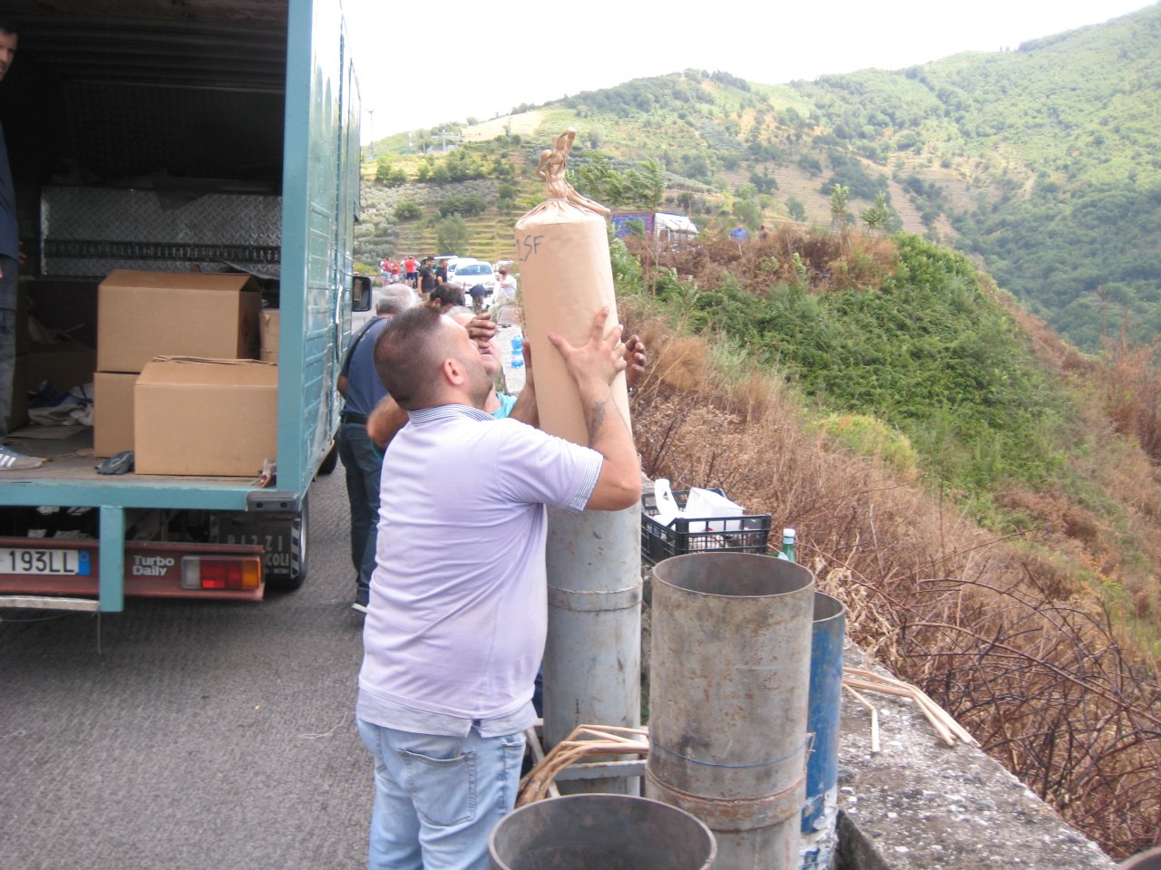 Siano maandag 17 augustus 2015 opbouw Gerardo Scudo.