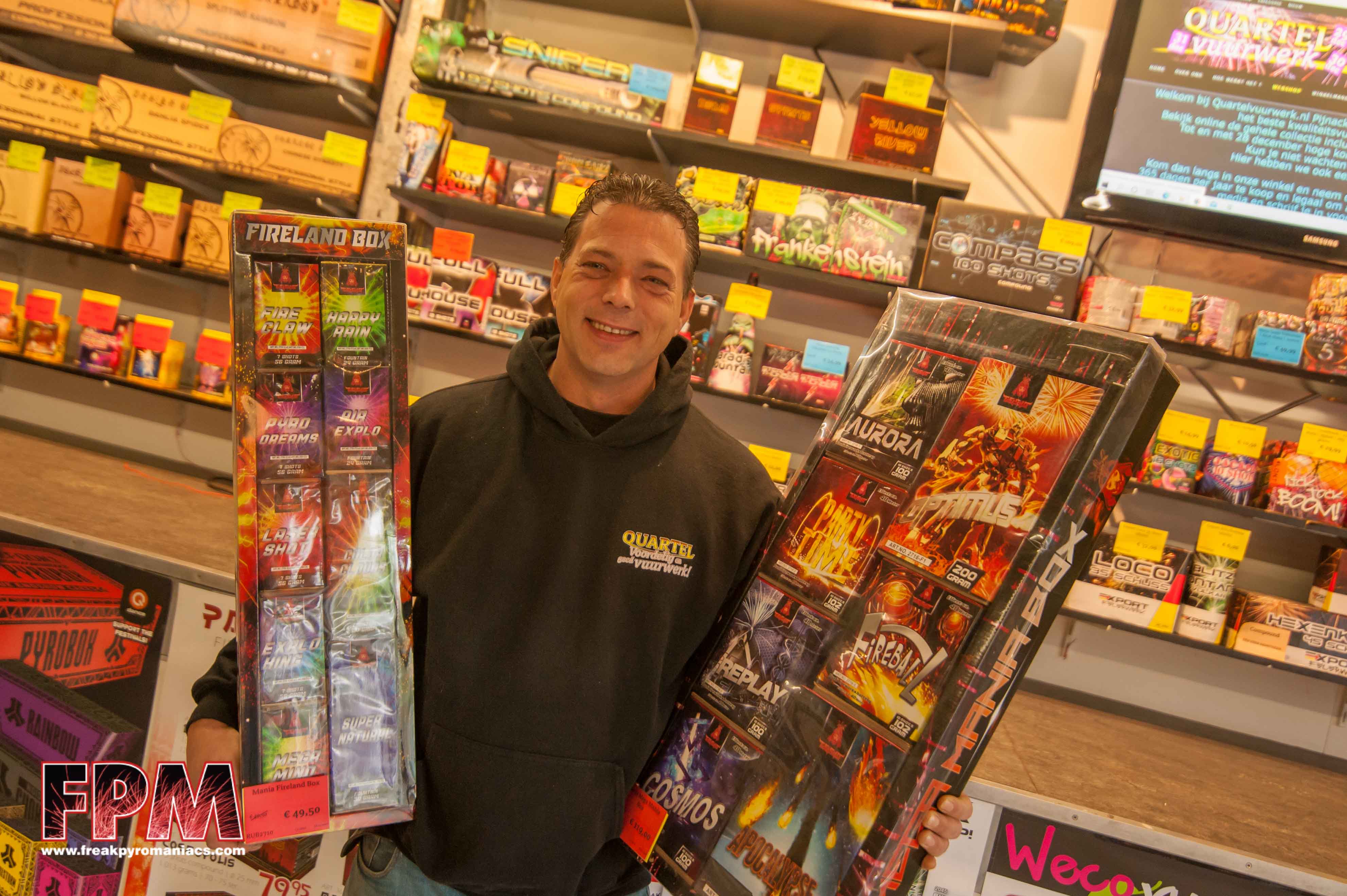 Winkelbezoek Quartel Vuurwerk